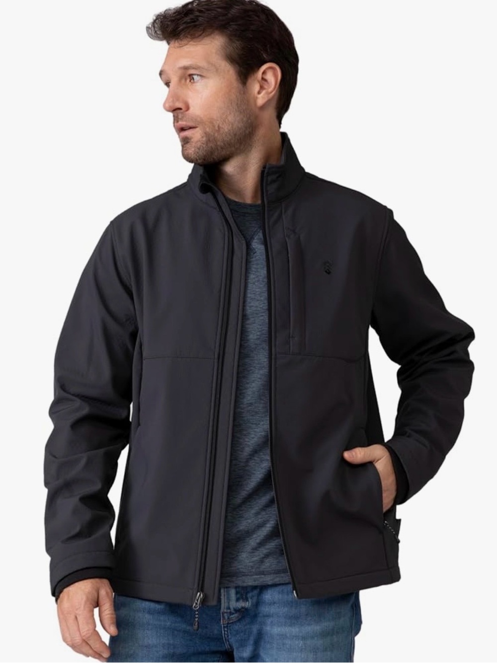 Free Country Men's Slate Blue Lightweight Zip Jacket
